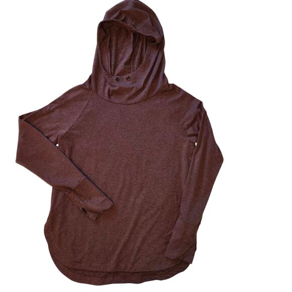 Athleta Hoodie Pullover Lightweight Moroon sz medium - Picture 4 of 8